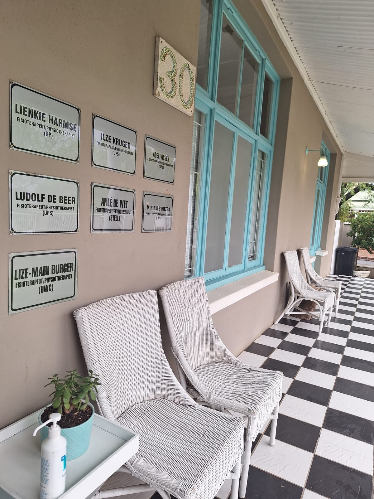 Ludolf & Lienkie Physiotherapists practice at 30 Milner Street, Belgravia, Kimberley